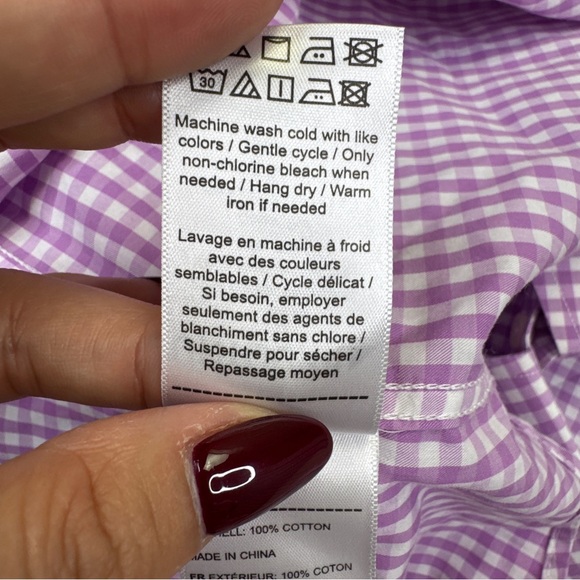 UNTUCKit Men's Lavender Checkered Button Down Meursault Shirt Size XXL - Picture 12 of 14